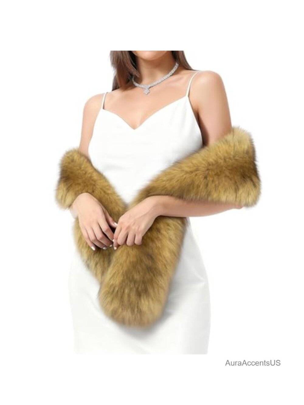 Faux Fur Collar Scarf Wrap Warm Shawl Stole Neck Warmer Winter